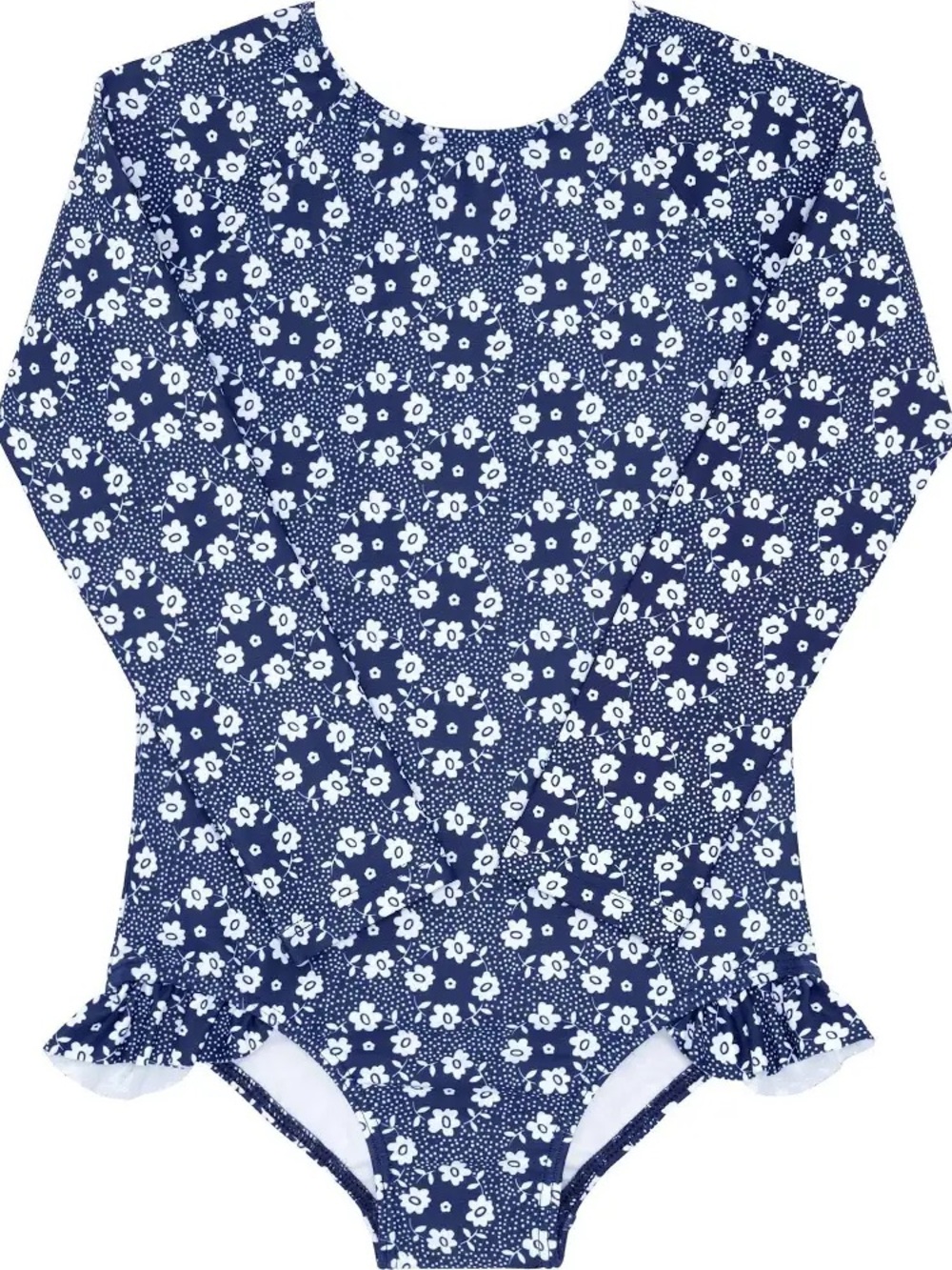 Minnow Navy Floral Rashguard One-Piece Swimsuit
